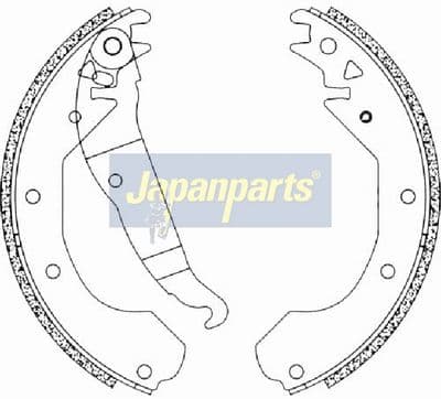 Juego de zapatas de frenos JAPANPARTS GF-0404AF