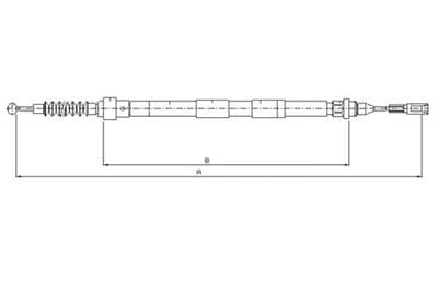 Cable de accionamiento, freno de estacionamiento TEXTAR 44005100