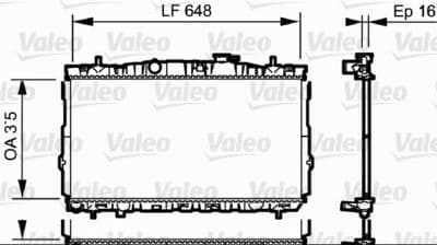 Radiador, refrigeración del motor VALEO 734903