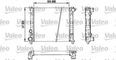 Radiador, refrigeración del motor VALEO 883958