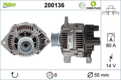 Alternador VALEO 200136