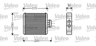 Radiador de calefacción, calefacción interior VALEO 812323