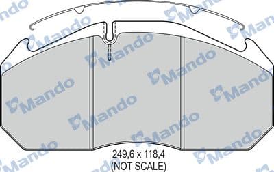 Juego de balatas de freno MANDO MBF016087