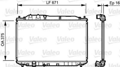 Radiador, refrigeración del motor VALEO 735238