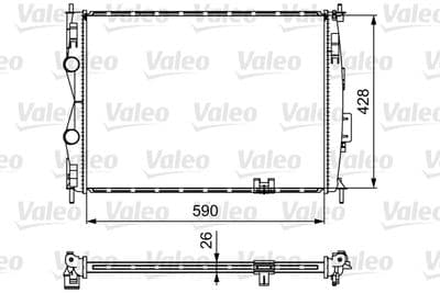 Radiador, refrigeración del motor VALEO 735116