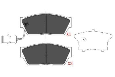 Juego de balatas de freno Kavo Parts KBP-2018