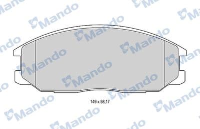 Juego de balatas de freno MANDO MBF015150