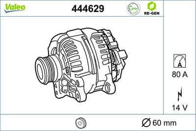 Alternador VALEO 444629