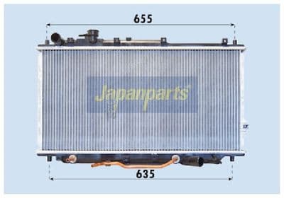 Radiador, refrigeración del motor JAPANPARTS RDA333007