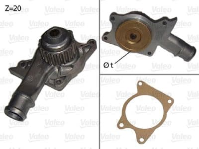 Bomba de agua, refrigeración del motor VALEO 506008