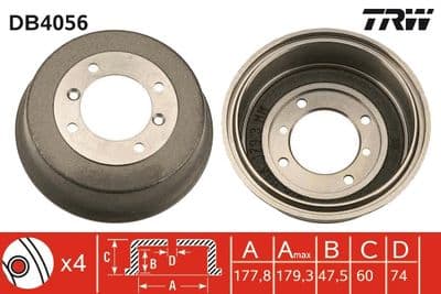 Tambor de freno TRW DB4056
