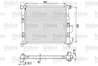 Radiador, refrigeración del motor VALEO 701724