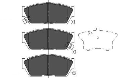 Juego de balatas de freno Kavo Parts KBP-2016