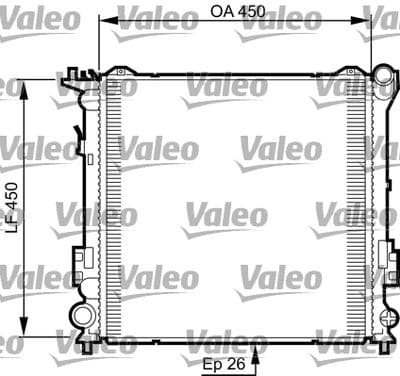 Radiador, refrigeración del motor VALEO 735504