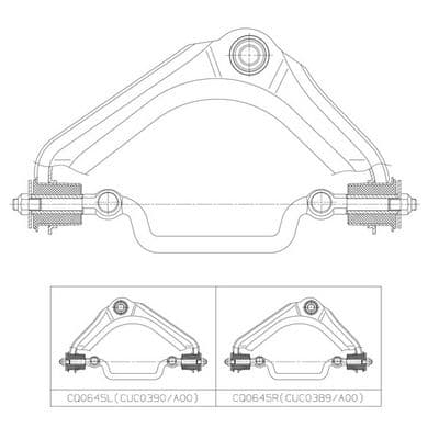 Brazo oscilante, suspensión de ruedas CTR CQ0645L