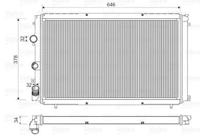 Radiador, refrigeración del motor VALEO 732940
