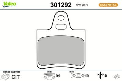 Juego de balatas de freno VALEO 301292
