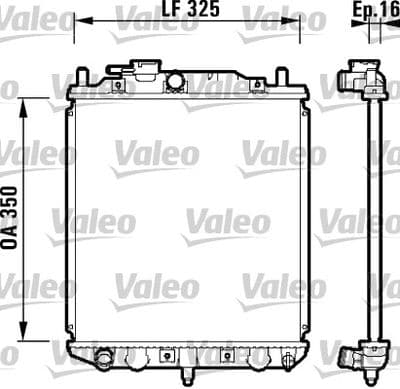 Radiador, refrigeración del motor VALEO 734209