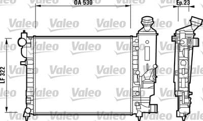 Radiador, refrigeración del motor VALEO 732882