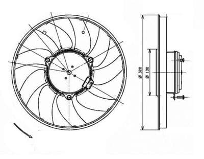 Ventilador, refrigeración del motor VALEO 696083