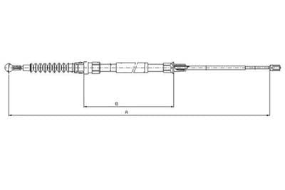Cable de accionamiento, freno de estacionamiento TEXTAR 44044800
