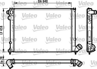 Radiador, refrigeración del motor VALEO 731381