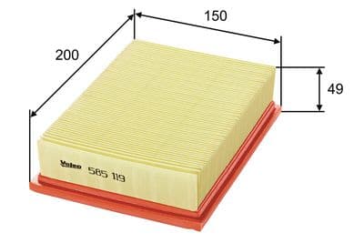 Filtro de aire VALEO 585119
