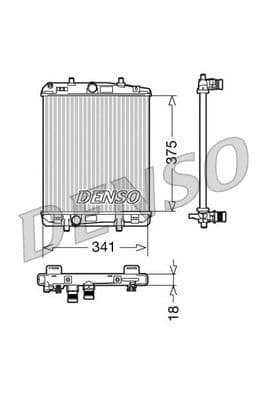 Radiador, refrigeración del motor DENSO DRM21601