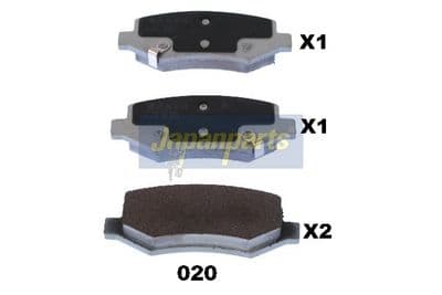 Juego de balatas de freno JAPANPARTS PP-020AF