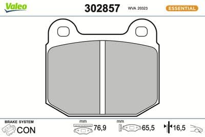 Juego de balatas de freno VALEO 302857