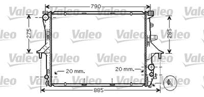 Radiador, refrigeración del motor VALEO 734739