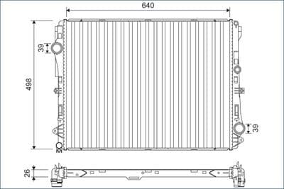 Radiador, refrigeración del motor VALEO 701141
