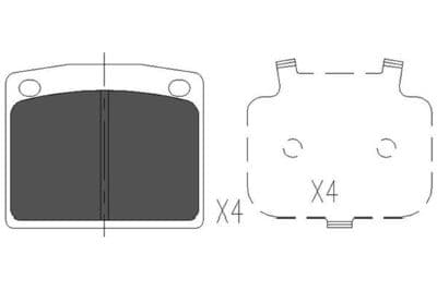Juego de balatas de freno Kavo Parts KBP-2038