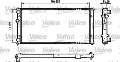 Radiador, refrigeración del motor VALEO 731728