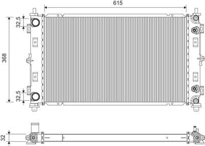 Radiador, refrigeración del motor VALEO 701453