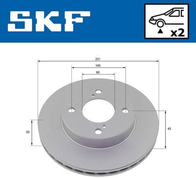 Disco de freno SKF VKBD 81393 V2