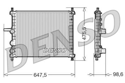 Radiador, refrigeración del motor DENSO DRM09038