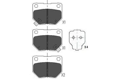 Juego de balatas de freno Kavo Parts KBP-6545