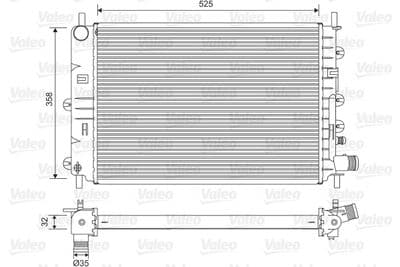 Radiador, refrigeración del motor VALEO 731300