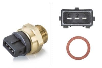 Interruptor de temperatura, ventilador del radiador HELLA 6ZT 181 611-051