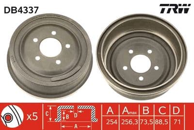 Tambor de freno TRW DB4337