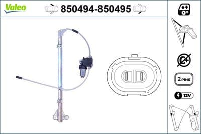 Elevador para ventanas VALEO 850495