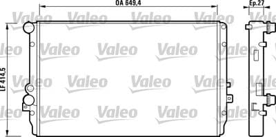 Radiador, refrigeración del motor VALEO 732867