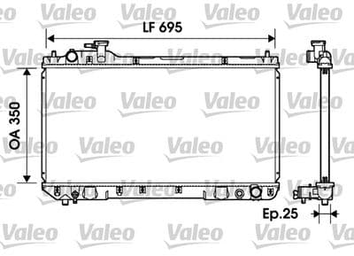 Radiador, refrigeración del motor VALEO 734216