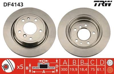 Disco de freno TRW DF4143