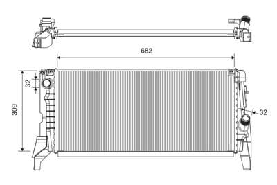 Radiador, refrigeración del motor VALEO 701422