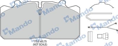 Juego de balatas de freno MANDO MBF016089