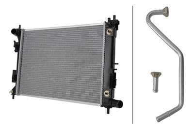 Radiador, refrigeración del motor HELLA 8MK 366 310-271