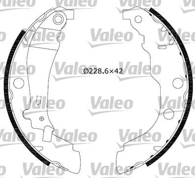 Juego de zapatas de frenos VALEO 554636