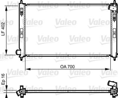 Radiador, refrigeración del motor VALEO 735575